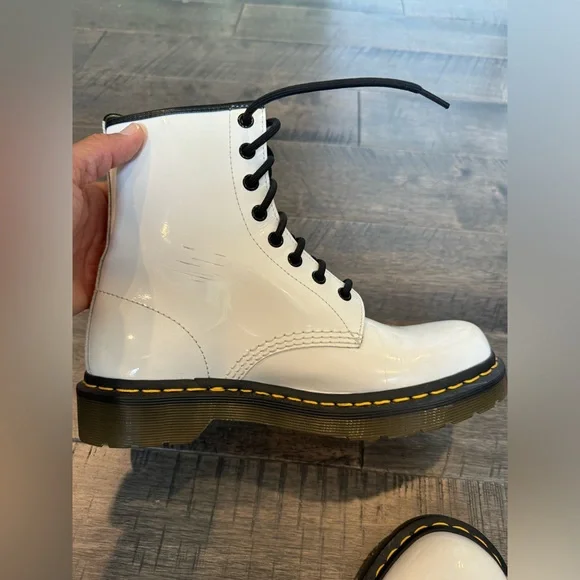 Dr. Martens White Combat Boots - Picture 4 of 6
